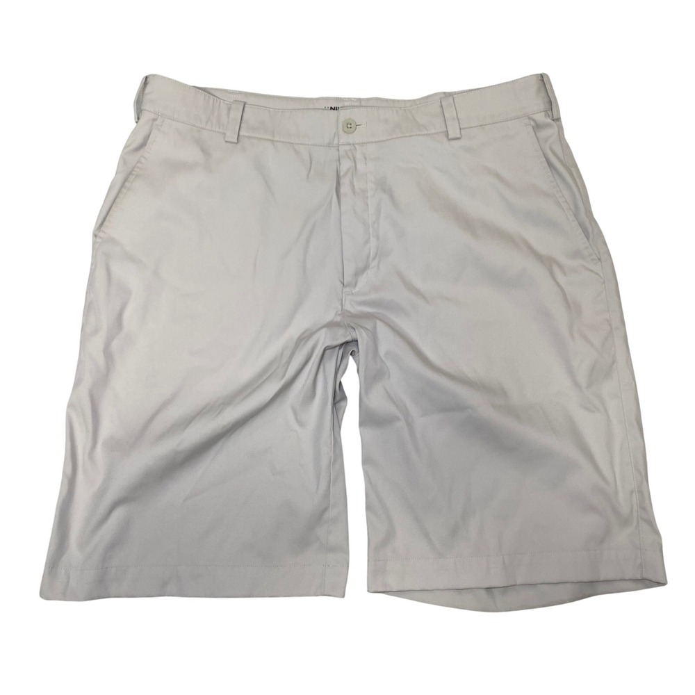 Nike Golf Tour Performance Dri-FIT Shorts Mens 35 Beige Tan Flat Front Sport